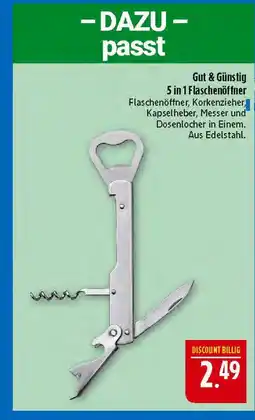 Marktkauf Gut & günstig 5 in 1 flaschenöffner Angebot