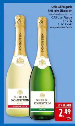Marktkauf Schloss königstein sekt alkoholfrei weiss Angebot