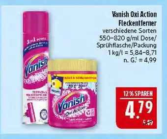 Marktkauf Vanish oxi action fleckentferner teppich- & polsterpflege Angebot