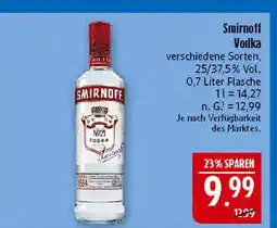 Marktkauf Smirnoff vodka Angebot
