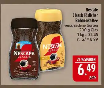 Marktkauf Nescafé classic löslicher bohnenkaffee Angebot