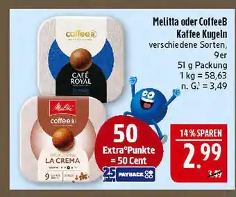 Marktkauf Melitta coffeeb kaffee kugeln café royal Angebot
