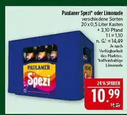 Marktkauf Paulaner spezi oder limonade Angebot