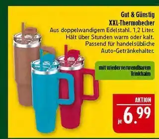 Marktkauf Gut & günstig xxl-thermobecher Angebot
