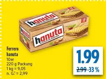 diska Ferrero hanuta Angebot