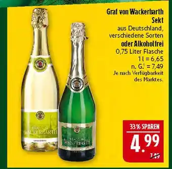 Marktkauf Graf von wackerbarth sekt Angebot