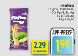 diska Cheestrings original, mozzarella Angebot