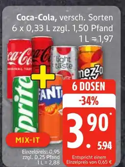 Edeka Coca-cola coca-cola, versch. sorten Angebot