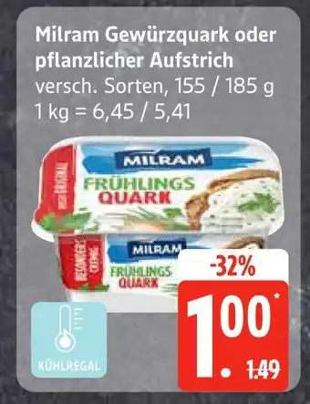 Edeka Milram gewürzquark Angebot