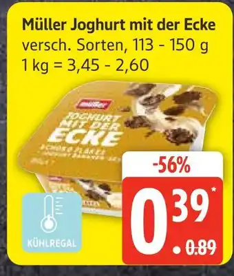 Edeka Müller joghurt mit der ecke Angebot