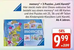 Marktkauf Ravensburger memory + 3 puzzles lotti karotti Angebot