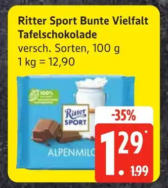 Edeka Ritter sport bunte vielfalt tafelschokolade Angebot