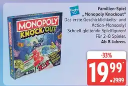 Marktkauf Hasbro monopoly knockout Angebot