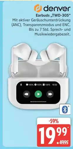 Marktkauf Denver earbuds twd-305 Angebot