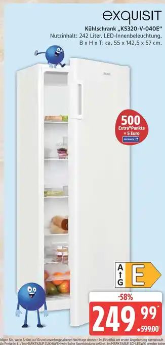 Marktkauf Exquisit kühlschrank „ks320-v-040e“ Angebot