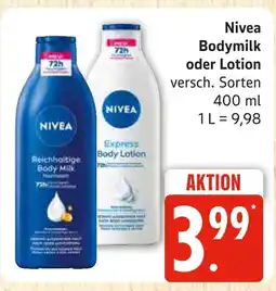 Marktkauf Nivea bodymilk oder lotion Angebot
