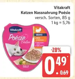 Marktkauf Vitakraft katzen nassnahrung poésie Angebot