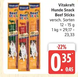 Marktkauf Vitakraft hunde snack beef sticks Angebot