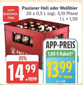 Marktkauf Paulaner hell Angebot