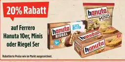 Marktkauf Ferrero hanuta 10er, minis oder riegel 5er Angebot