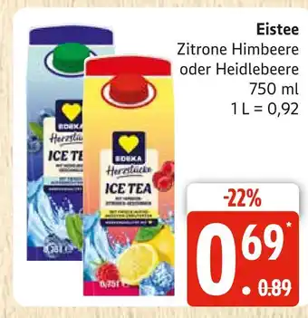 Marktkauf Edeka eistee zitrone himbeere Angebot