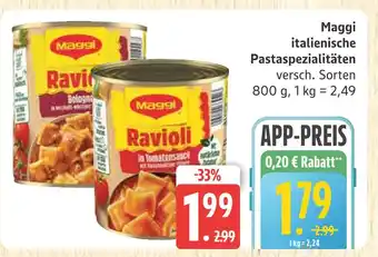 Marktkauf Maggi italienische pastaspezialitäten Angebot