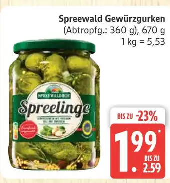 Marktkauf Spreewaldhof spreewald gewürzgurken Angebot