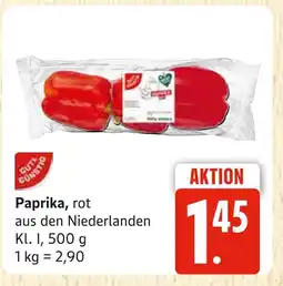 Marktkauf Gut & günstig paprika, rot Angebot