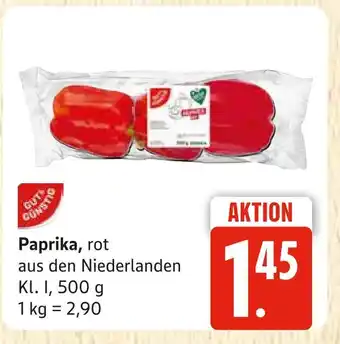 Marktkauf Gut & günstig paprika, rot Angebot
