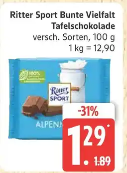 Marktkauf Ritter sport bunte vielfalt tafelschokolade Angebot