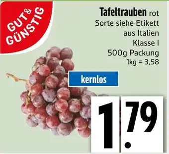 Edeka Gut & günstig tafeltrauben rot kernlos Angebot