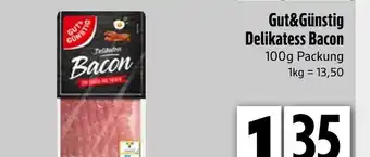 Edeka Gut&günstig delikatess bacon Angebot