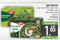 Edeka Iglo junger spinat fein gehackt Angebot