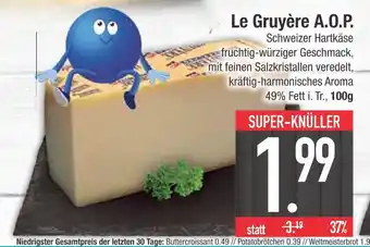 Edeka Le gruyère a.o.p. hartkäse Angebot