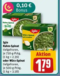 REWE Iglo rahm-spinat Angebot