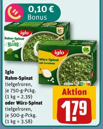 REWE Iglo rahm-spinat Angebot