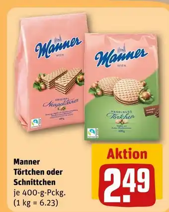 REWE Manner törtchen Angebot