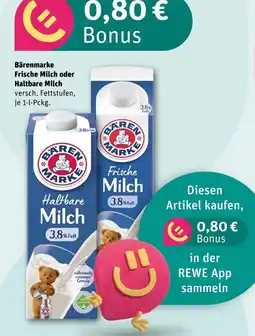 REWE Bärenmarke frische milch Angebot