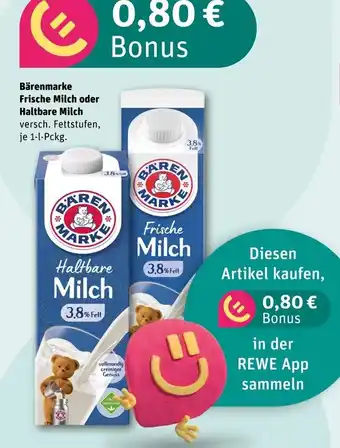 REWE Bärenmarke frische milch Angebot