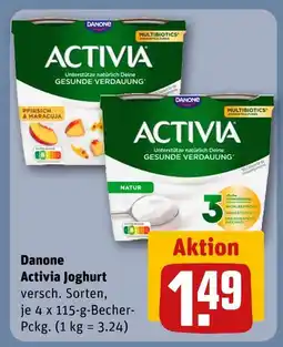 REWE Danone activia joghurt pfirsich & maracuja Angebot