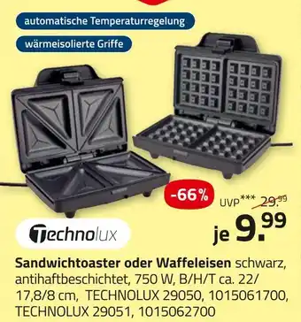 ROLLER Technolux sandwichtoaster oder waffeleisen Angebot