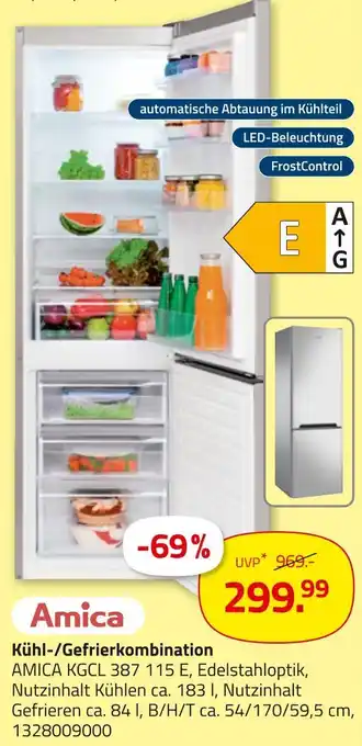 ROLLER Amica kühl-/gefrierkombination Angebot