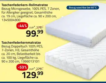 ROLLER Taschenfederkern-rollmatratze Angebot
