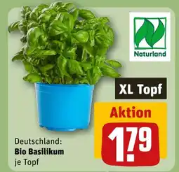 REWE Naturland bio basilikum Angebot