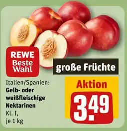 REWE Rewe beste wahl gelb- oder weißfleischige nektarinen Angebot