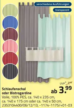 ROLLER Schlaufenschal oder bistrogardine Angebot