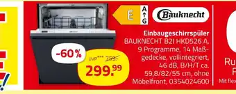 ROLLER Bauknecht einbaugeschirrspüler Angebot