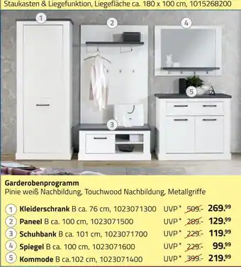 ROLLER Garderobenprogramm Angebot