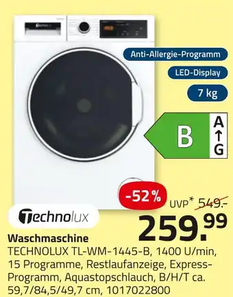 ROLLER Technolux waschmaschine tl-wm-1445-b Angebot