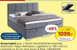 ROLLER Boxspringbett grau Angebot
